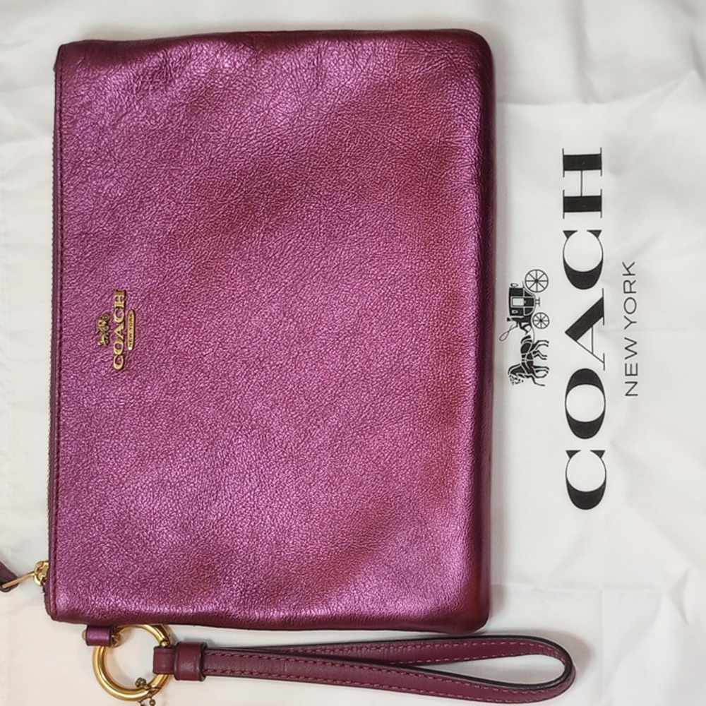 Large Coach wristlet 💜